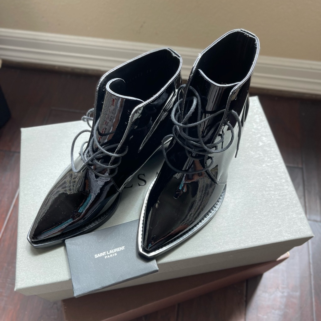 Brand New Black Saint Laurent Boots Size 5